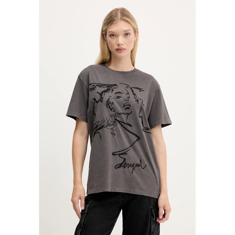 Bavlnené tričko Desigual BUDAPEST 64830601