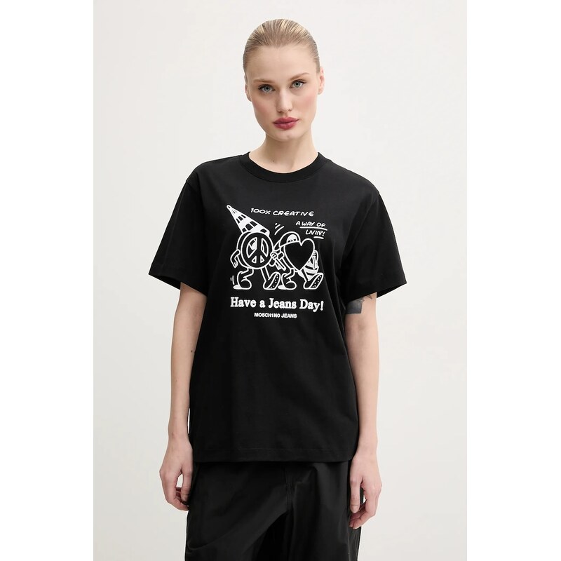 Bavlnené tričko Moschino Jeans 64325408