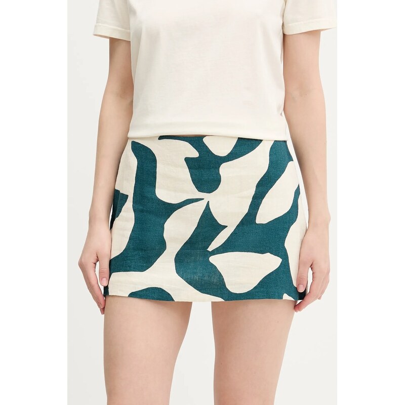 Ľanová sukňa Abercrombie & Fitch 62737804