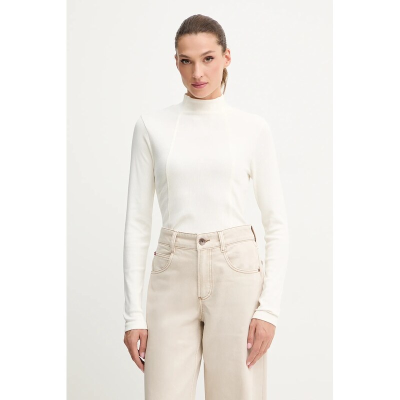 Tričko s dlhým rukávom G-Star A line slim rib mock 66514093