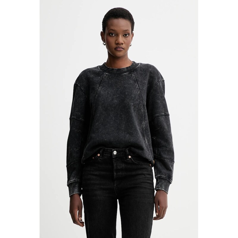 Bavlnená mikina G-Star Washed 3D sleeve a line 65275516