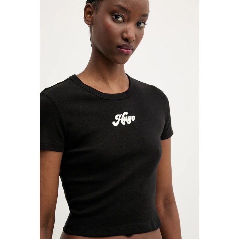 Bavlnené tričko HUGO Delanor_2 62743063
