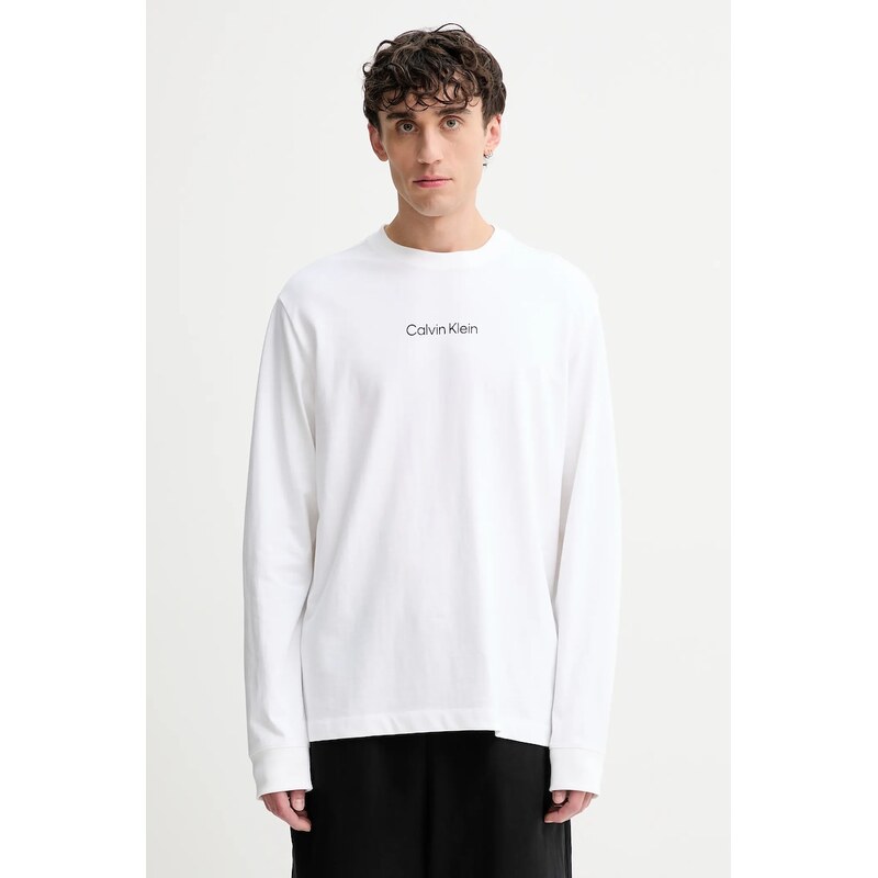 Bavlnené tričko s dlhým rukávom Calvin Klein 64925840