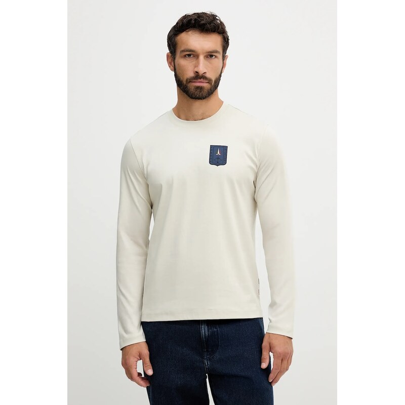 Bavlnené tričko s dlhým rukávom Aeronautica Militare 64941453