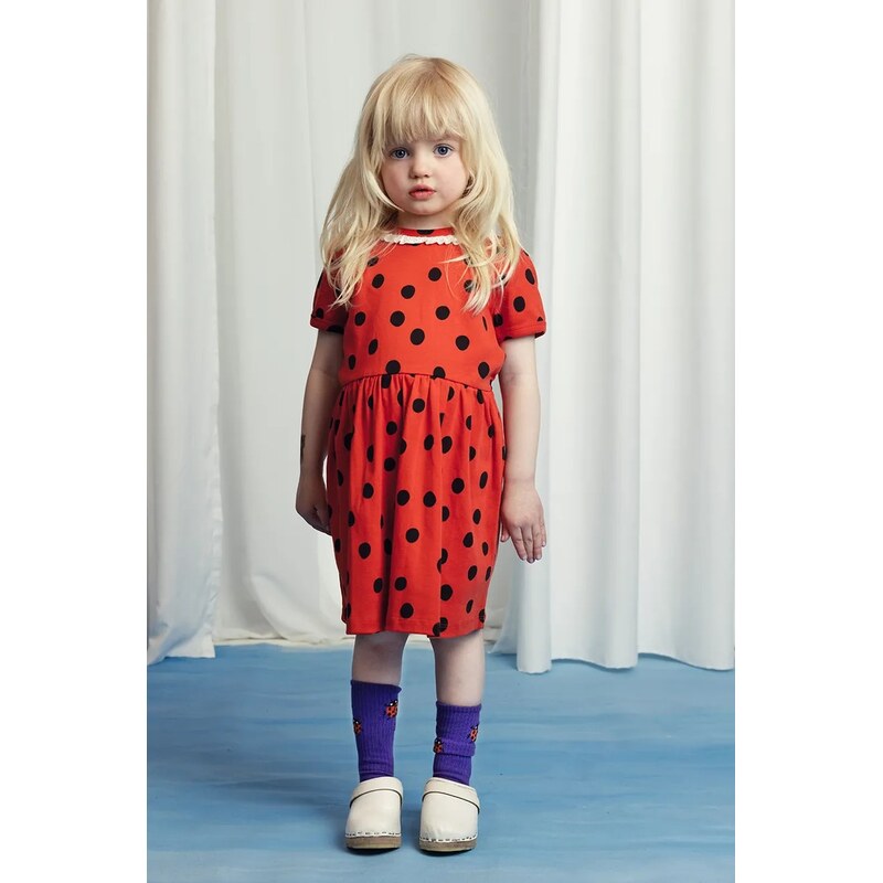 Dievčenské bavlnené šaty Mini Rodini Dots 64326559