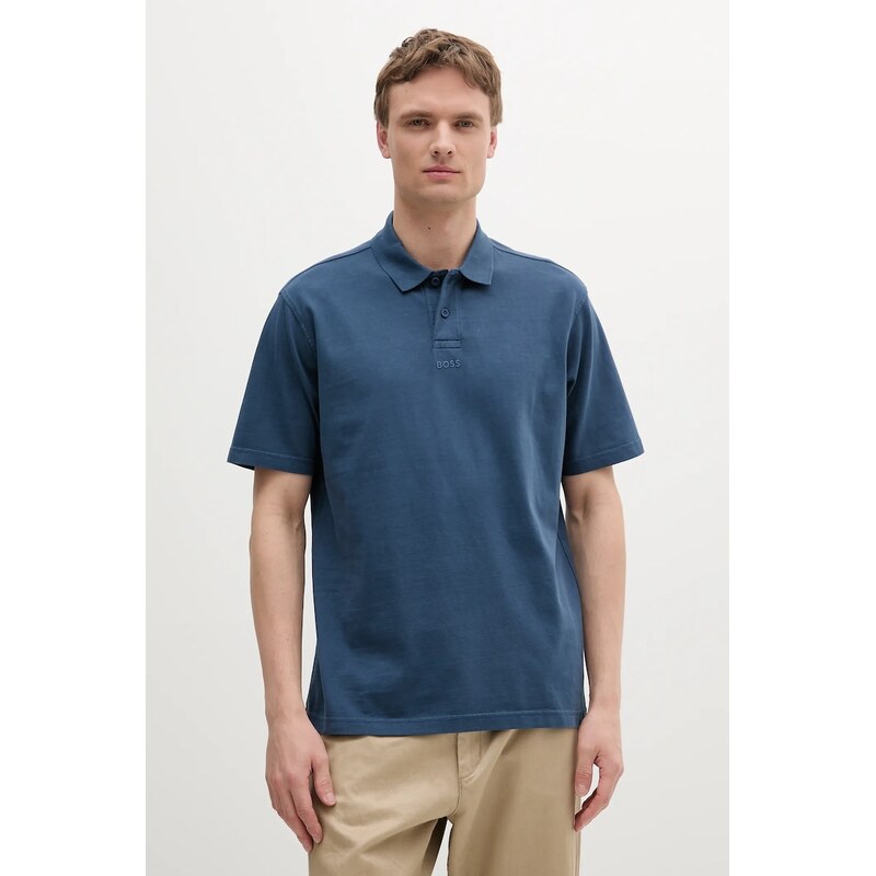 Bavlnené polo tričko BOSS Orange 63536520