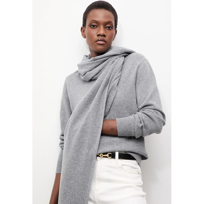 Sveter z merino vlny so šálom Answear.LAB 65297122