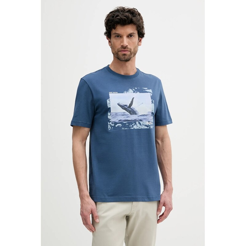 Bavlnené tričko BOSS Orange 63608378