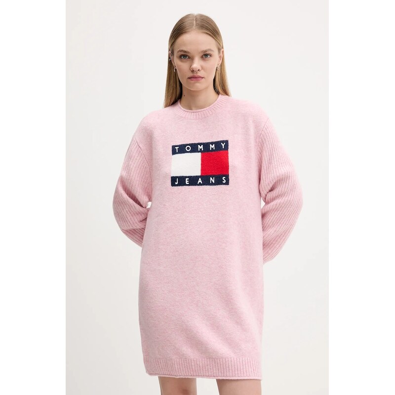 Šaty s prímesou vlny Tommy Jeans 65482487
