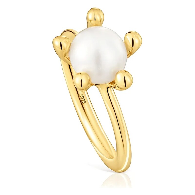 Strieborný pozlátený prsteň Tous 12 64186893