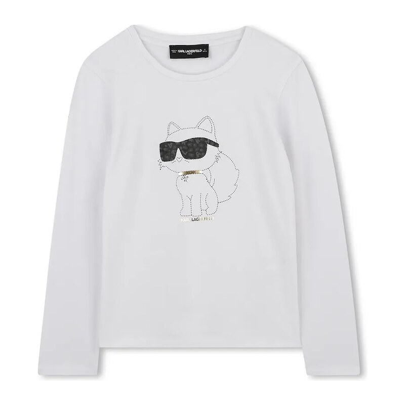 Detské tričko s dlhým rukávom Karl Lagerfeld 65633270