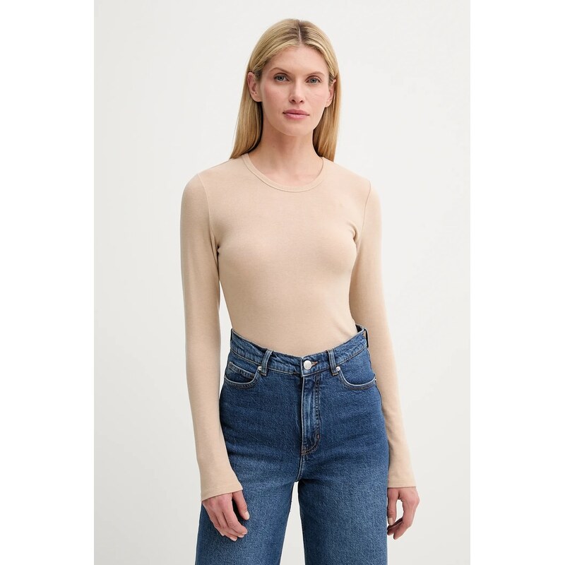 Tričko s dlhým rukávom s prímesou vlny MUNTHE LUTEST 66513216