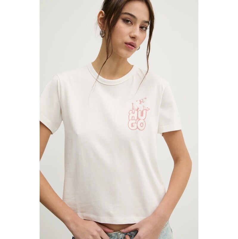 Bavlnené tričko HUGO 61668872