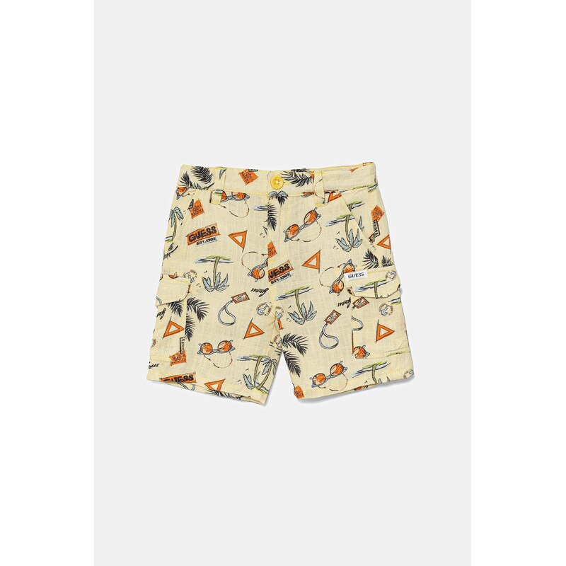 Detské šortky s ľanovou prímesou Guess 63233019