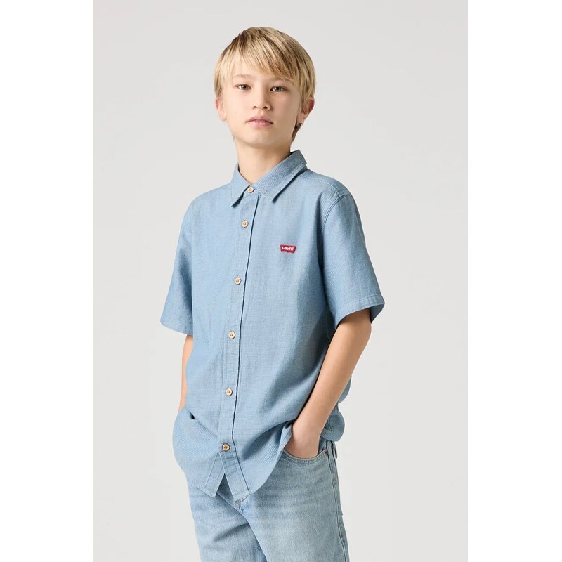 Detská bavlnená košeľa Levis SS WOVEN SHIRT 63060458
