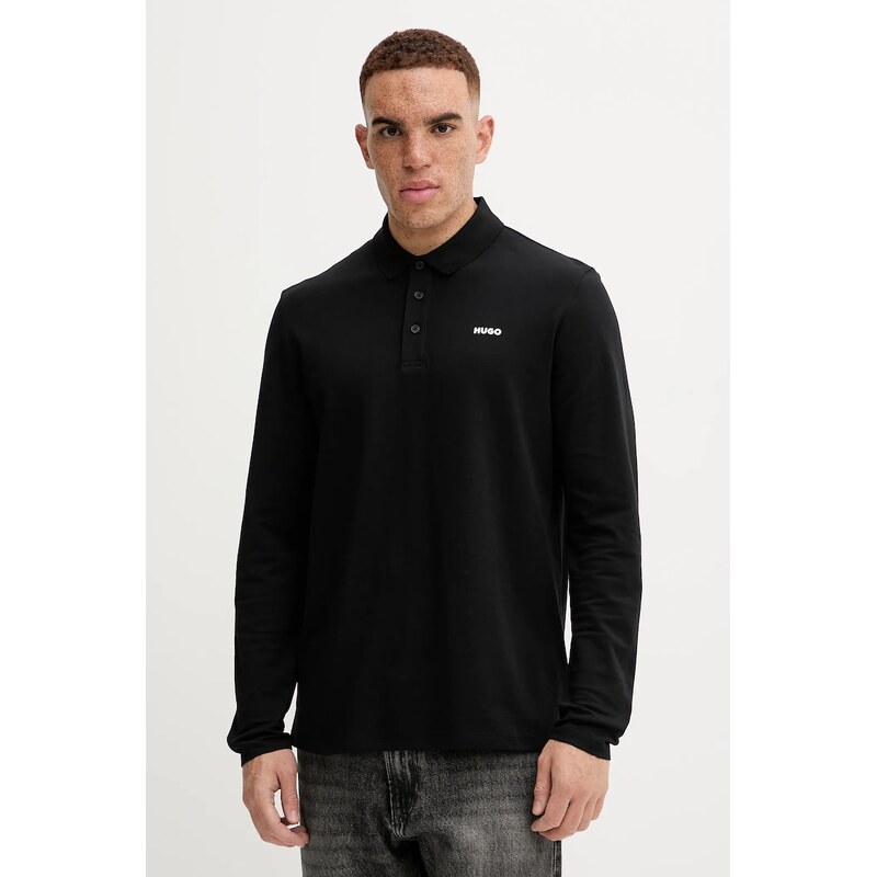 Bavlnené tričko s dlhým rukávom HUGO Donoslong 65234019