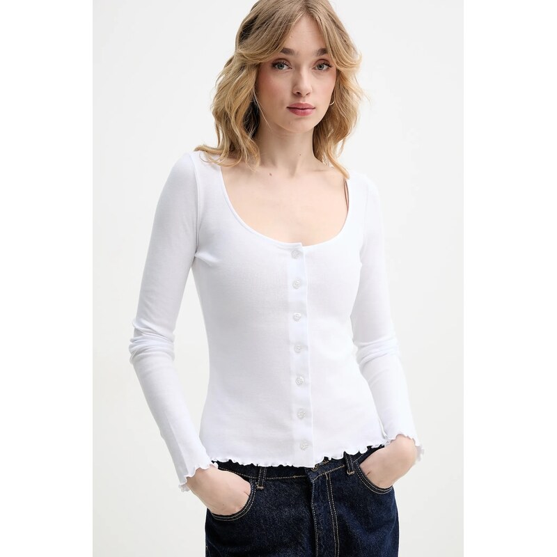 Bavlnené tričko s dlhým rukávom Rotate 66512888