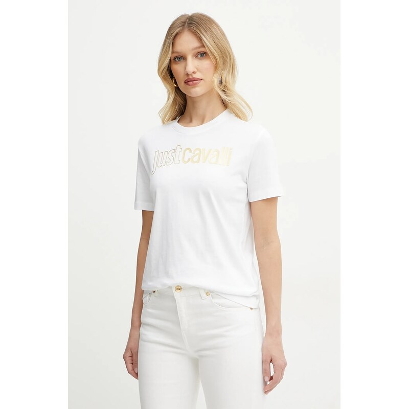 Bavlnené tričko Just Cavalli 64182845