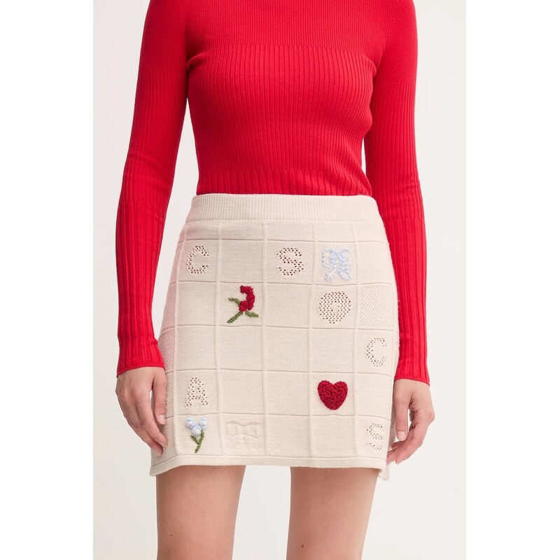 Vlnená sukňa Twinset 64857829