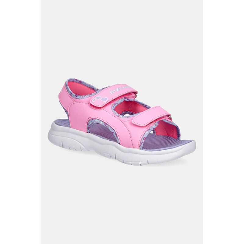 Detské sandále Skechers FLEX SPLASH - HEART GALORE 64183281