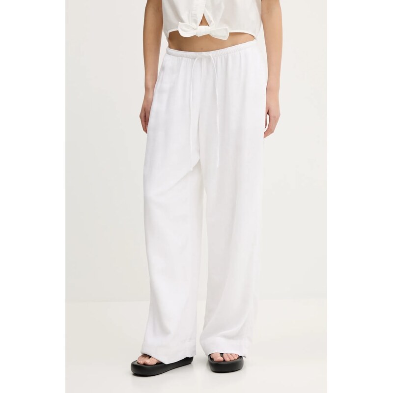 Ľanové nohavice Abercrombie & Fitch 63536898