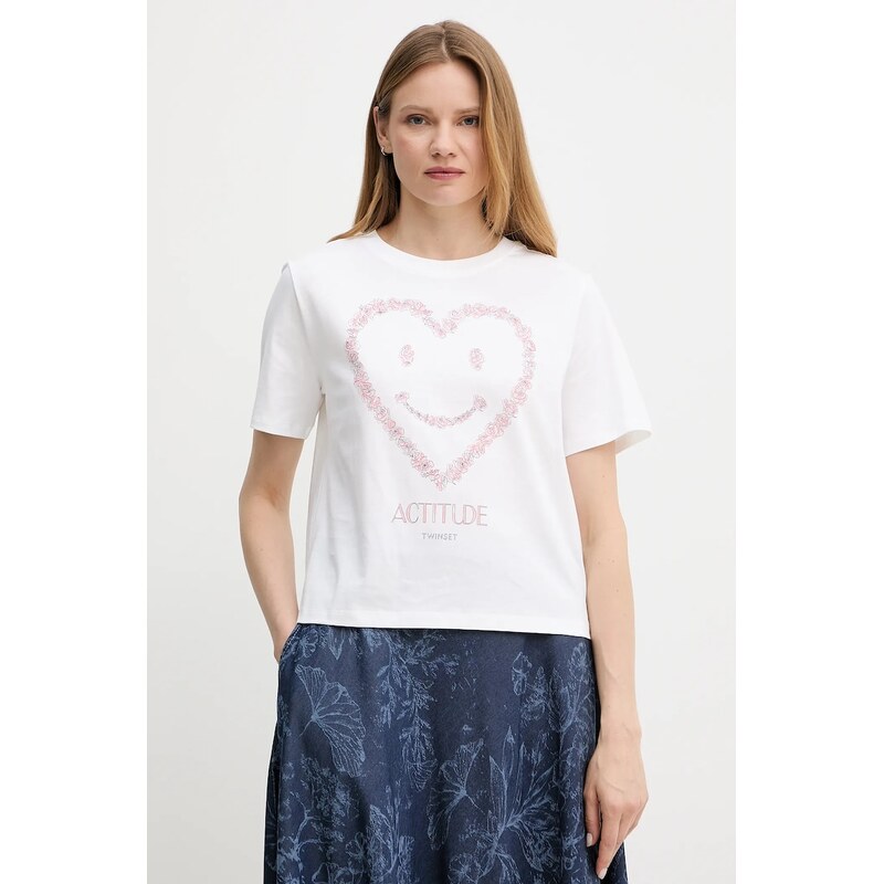 Bavlnené tričko Twinset 63537297