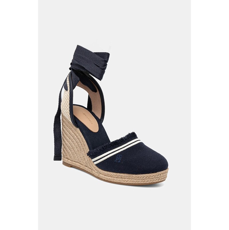 Espadrilky Tommy Hilfiger FRINGE CANVAS HIGH WEDGE 63581151