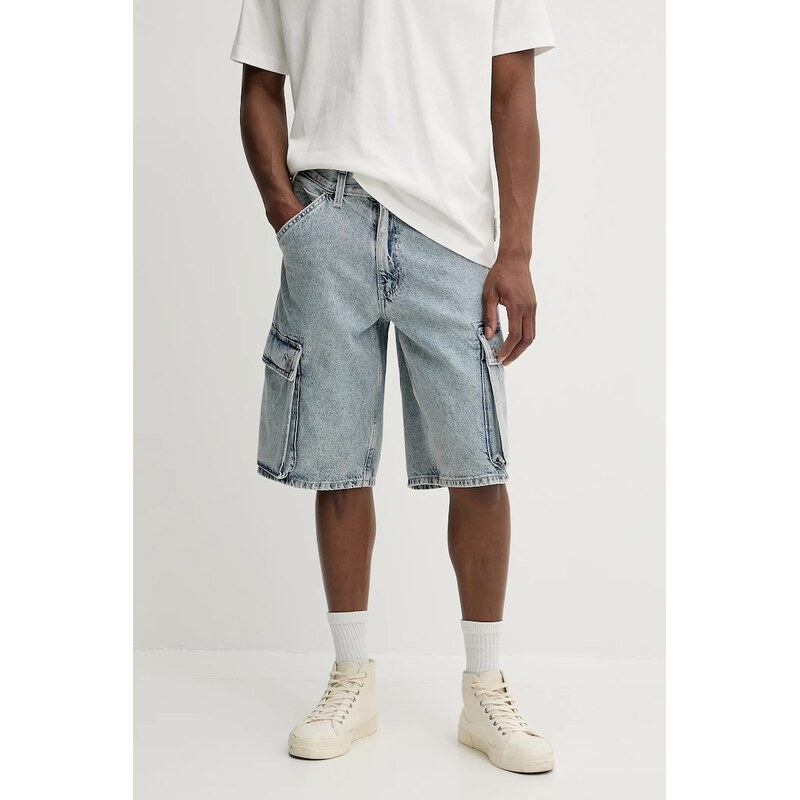 Rifľové krátke nohavice Levis 478 BAGGY CARGO SHORTS 63608164
