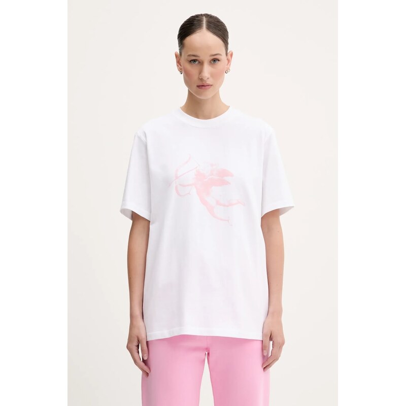 Bavlnené tričko Fiorucci White Cupid Print Regular Fit T-Shirt 63608433