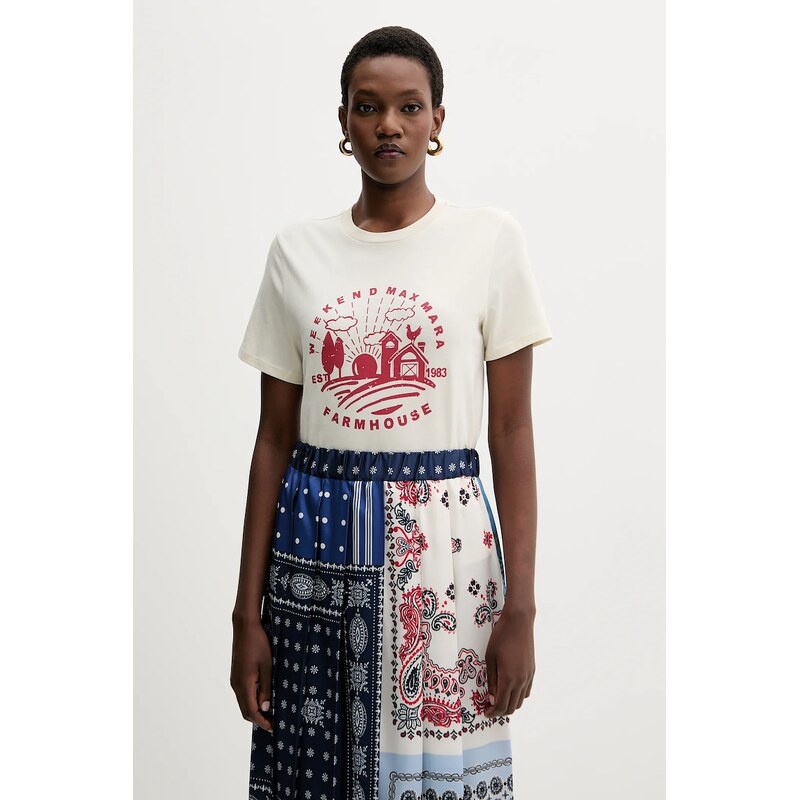 Bavlnené tričko Weekend Max Mara CLOWN 65064839