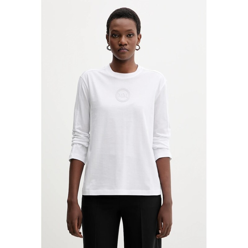 Bavlnené tričko s dlhým rukávom MM by Max Mara SORRISO 66513905