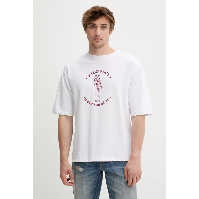 Bavlnené tričko Fiorucci White Dreaming of You Print Relaxed Fit T 63537315