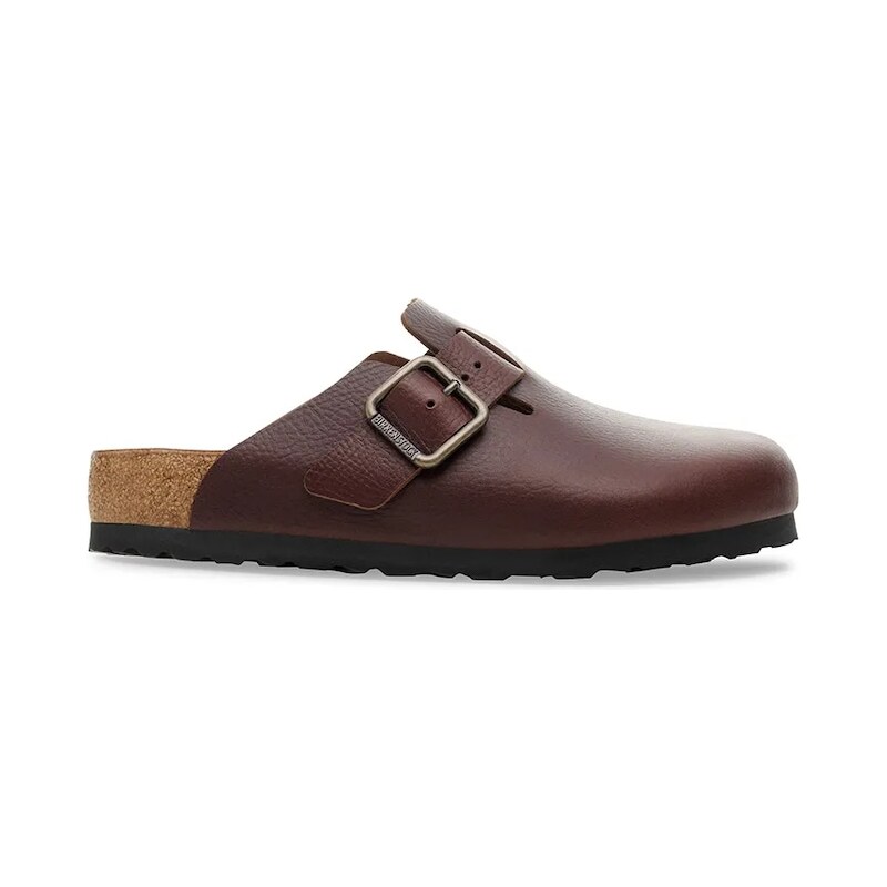 Kožené šľapky Birkenstock Boston Vintage Wood Wire Buckle 65666315