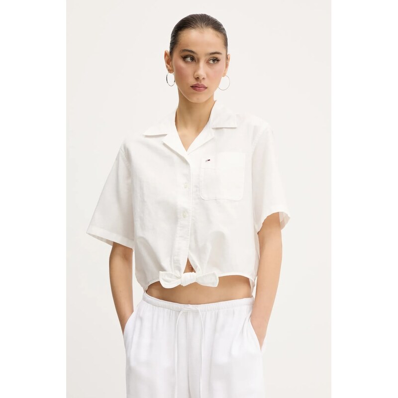 Košeľa s prímesou ľanu Tommy Jeans 63319460