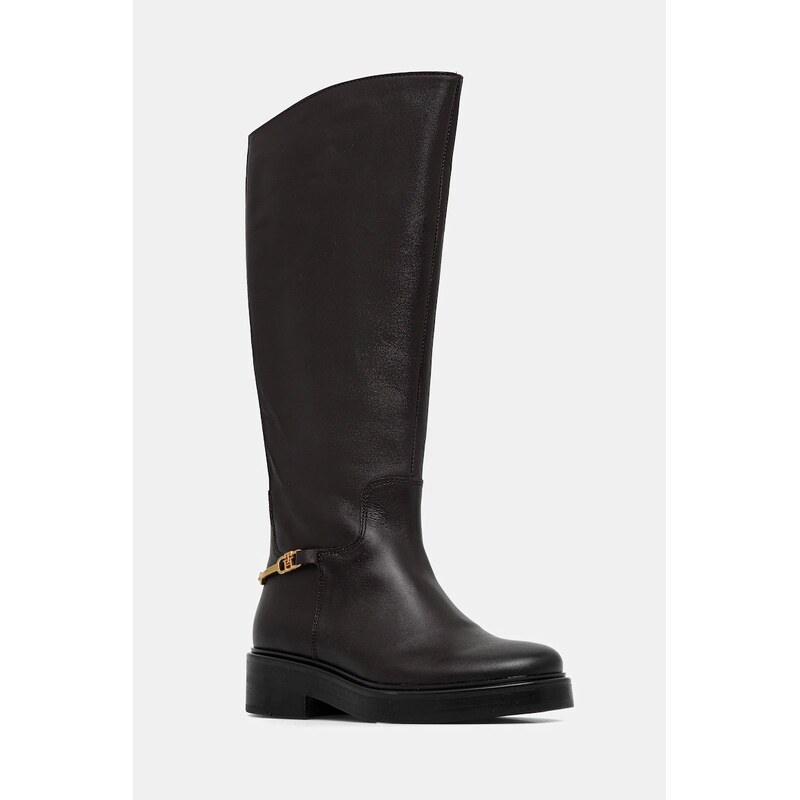 Kožené čižmy Tommy Hilfiger TH HORSEBIT RIDING LONG BOOT 65453623