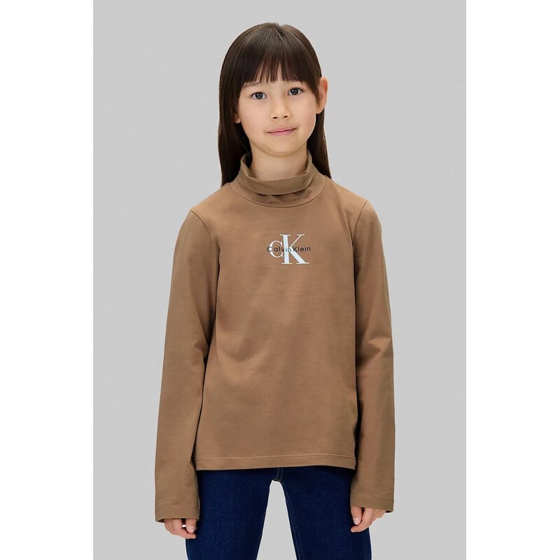 Detské bavlnené tričko s dlhým rukávom Calvin Klein Jeans 65420783