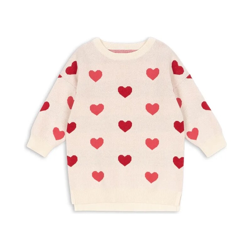 Dievčenské bavlnené šaty Konges Sløjd LAPIS KNIT DRESS GOTS 65478542