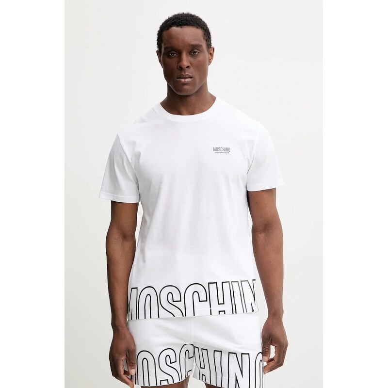 Bavlnené elegantné tričko Moschino Underwear 67195470