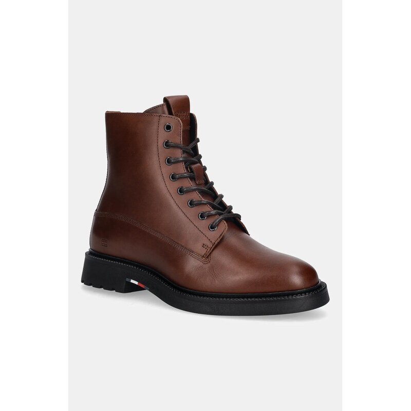 Kožené vysoké topánky Tommy Hilfiger HILFIGER COMFORT LWT LTH BOOT 66047505