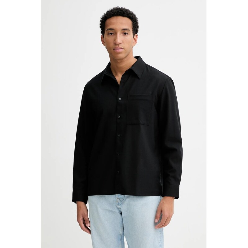 Košeľa s prímesou vlny Calvin Klein 66047382