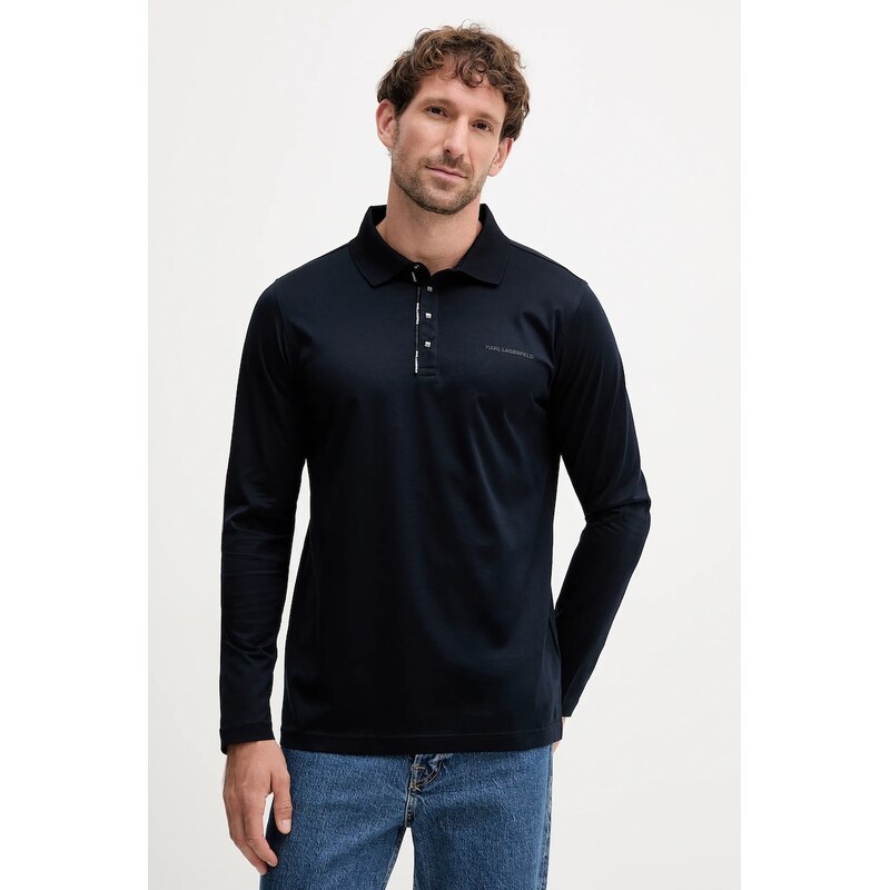 Bavlnené tričko s dlhým rukávom Karl Lagerfeld 65019311