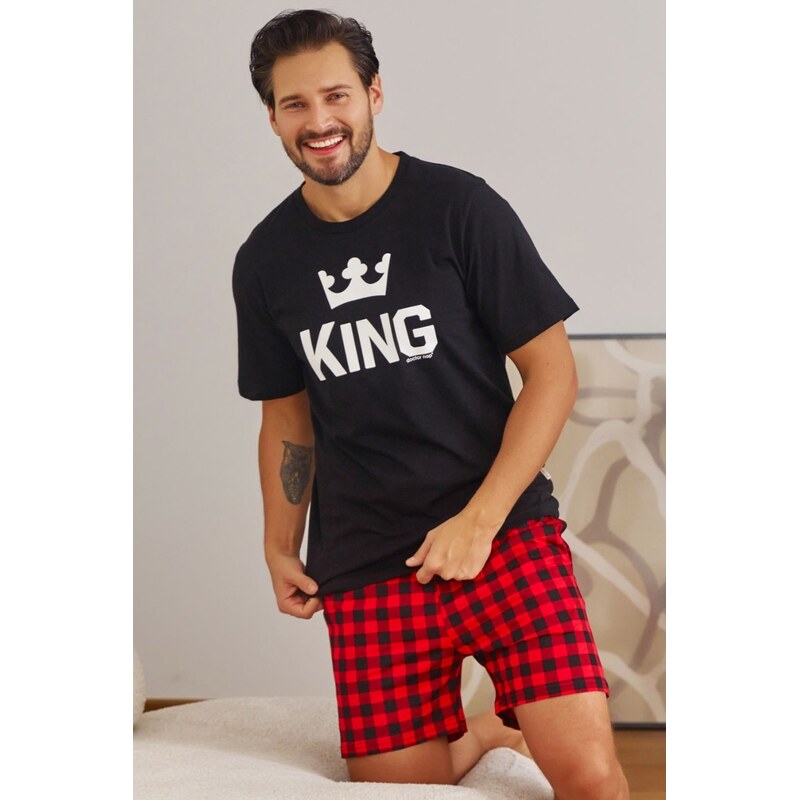 Doctor Nap Krátke pánske pyžamo Royal Family King Dn-nightwear PMB 28319788