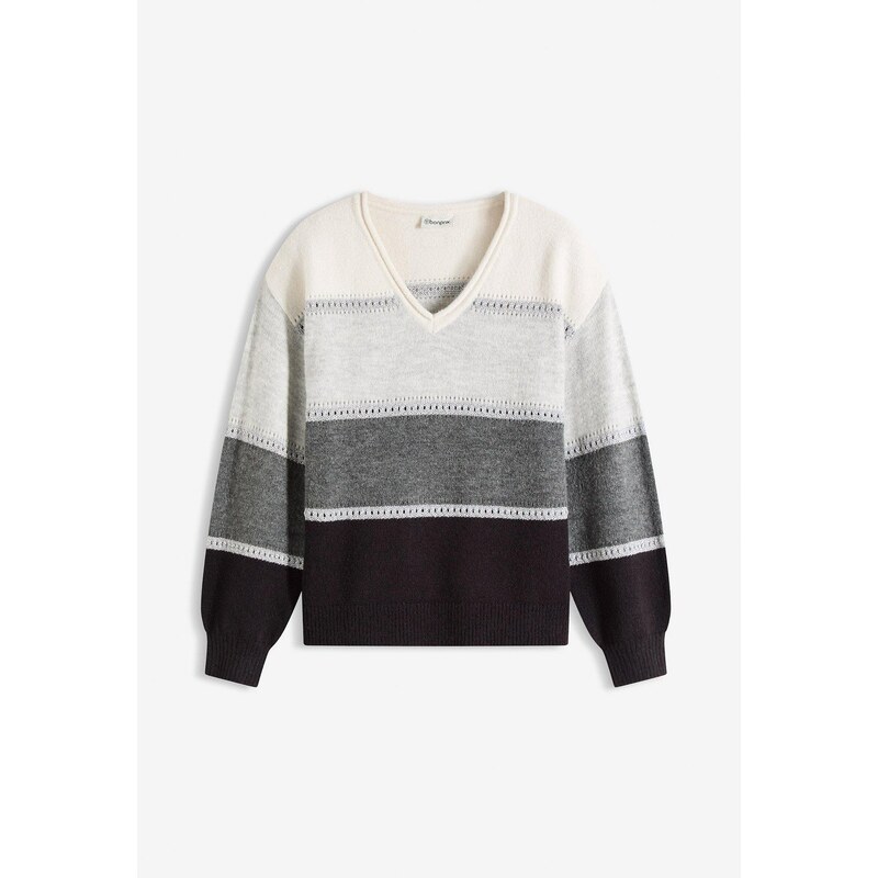 bonprix Pletený pulóver, farba čierna 66048101