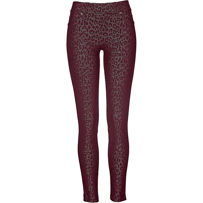 bonprix Džínsové legíny s leoparďou potlačou, farba hnedá 66048124