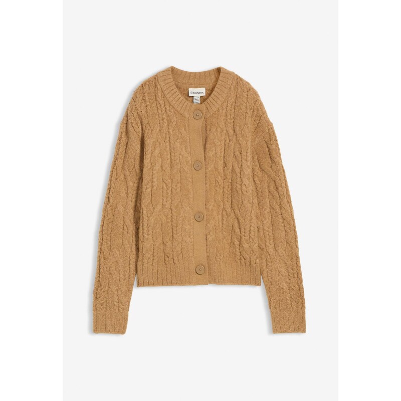 bonprix Hrubo pletený sveter, farba béžová 66048137