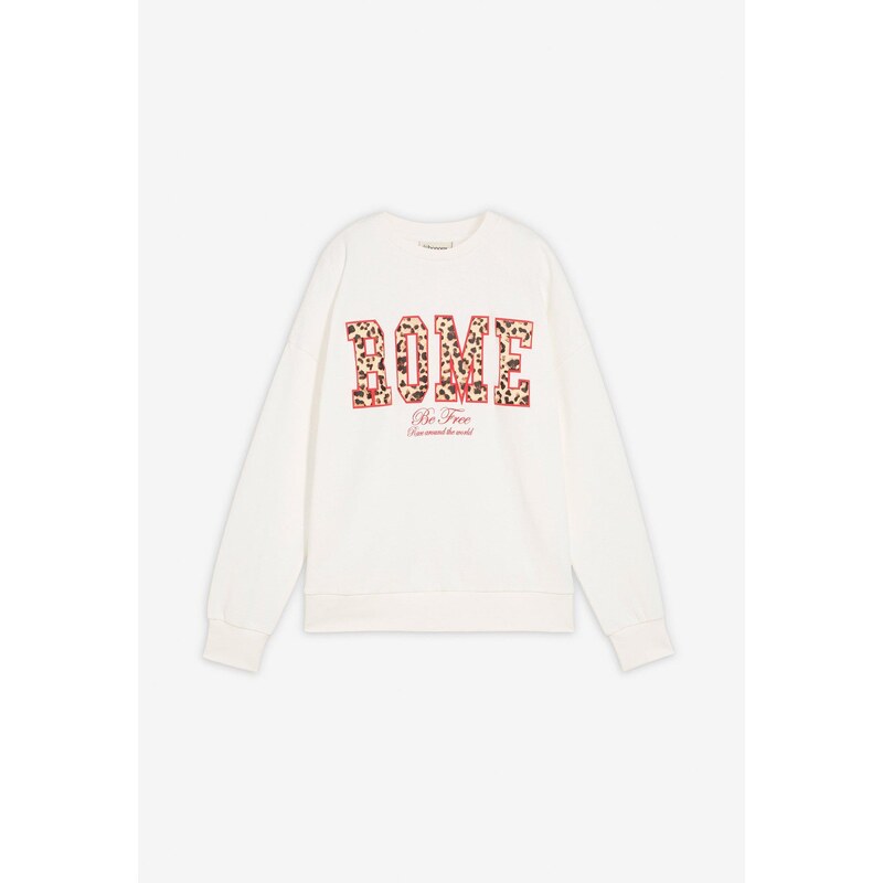 bonprix Mikina z čistej bio bavlny, oversize, farba biela 65236743