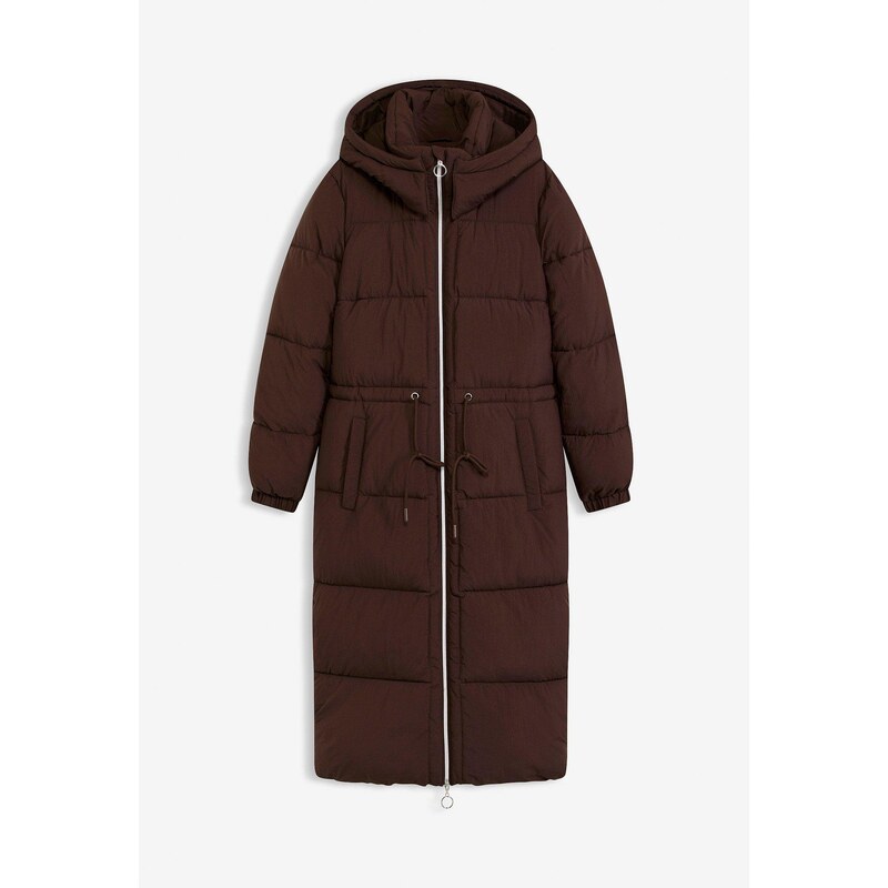 bonprix Prešívaný kabát, odpudzuje vodu, farba hnedá 66048159