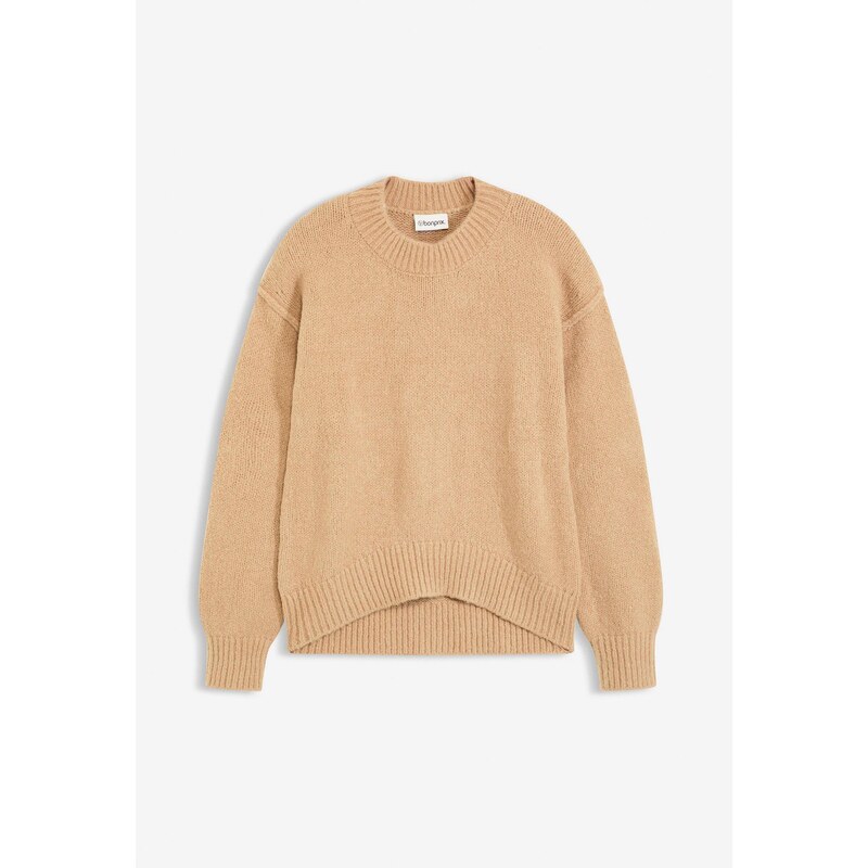 bonprix Oversize-pulóver, farba béžová 66048232