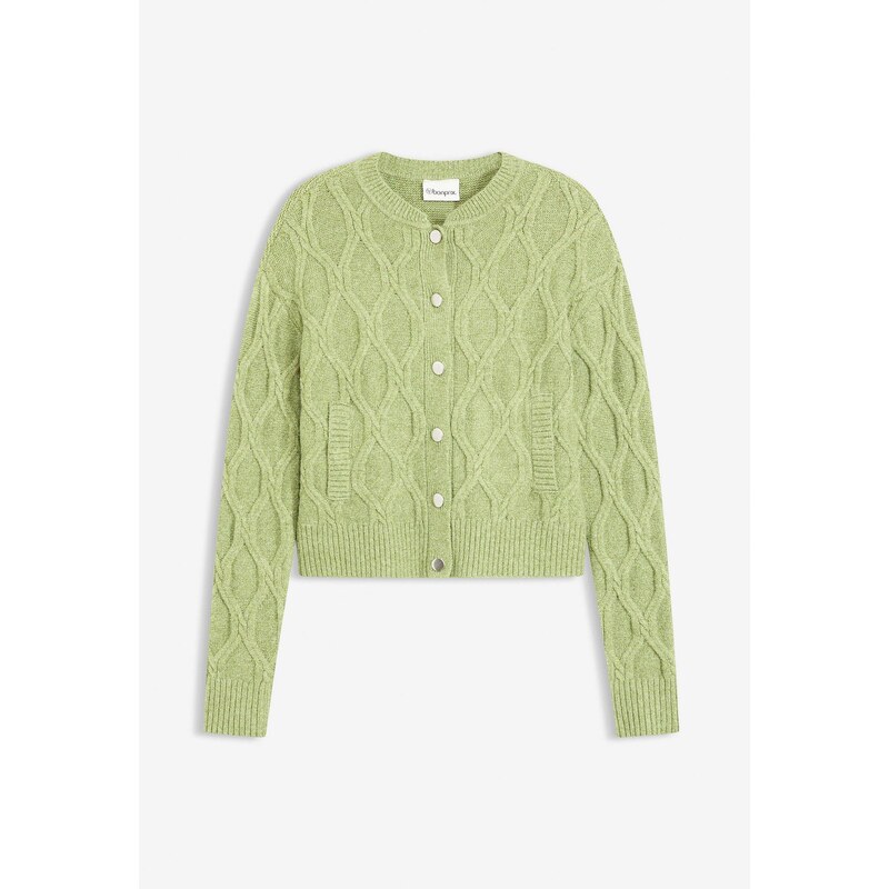 bonprix Bomberka s podielom vlny, farba zelená 66048264