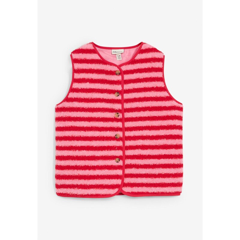 bonprix Vesta, imitácia kožušiny, farba ružová 66048293